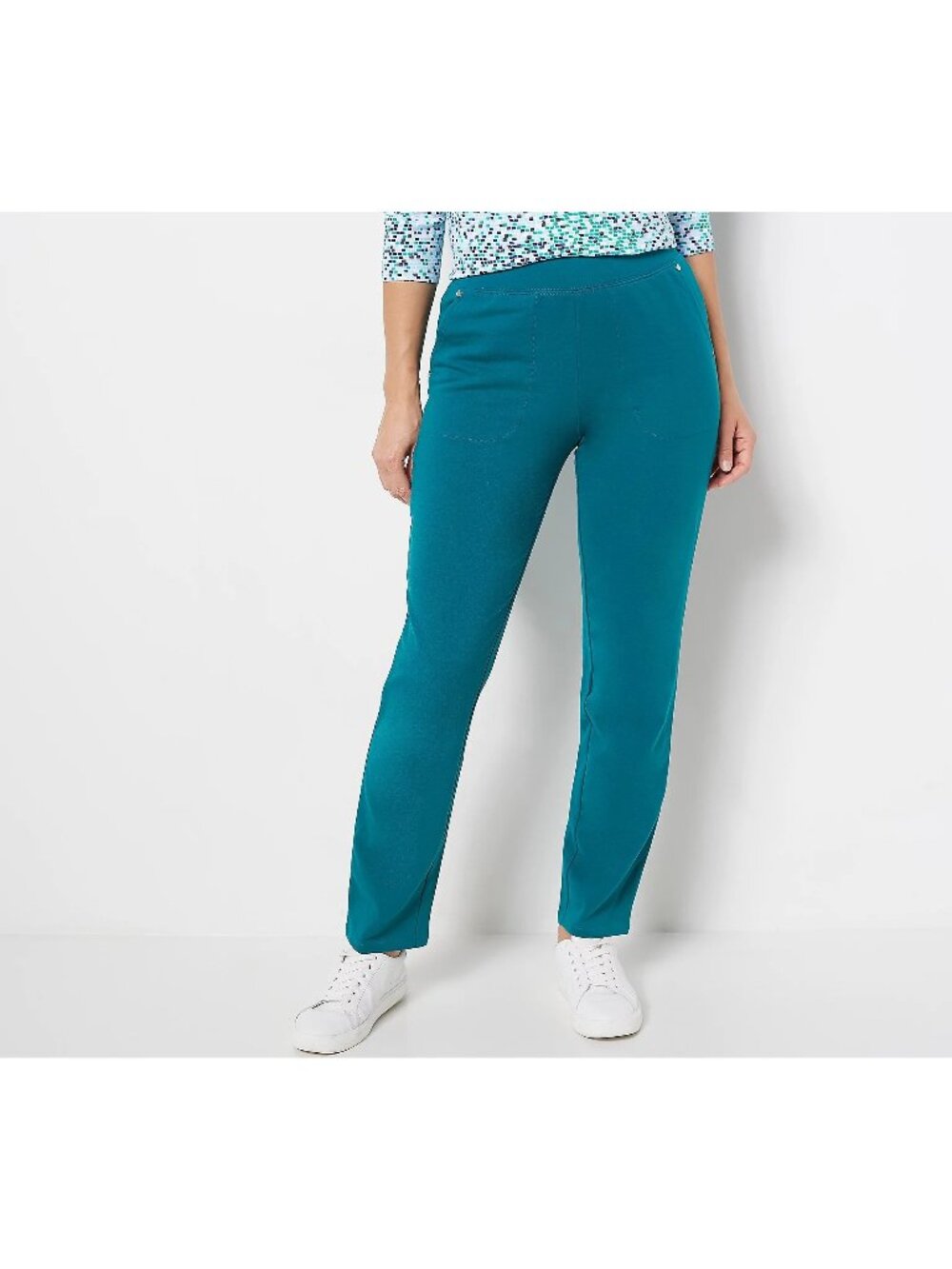Sport Savvy Pants Size 5X Terry Straight Leg with Rivet Detail Spruce Teal NEW
